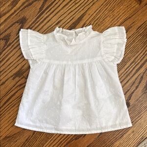 Janie and Jack White Ruffled Top
